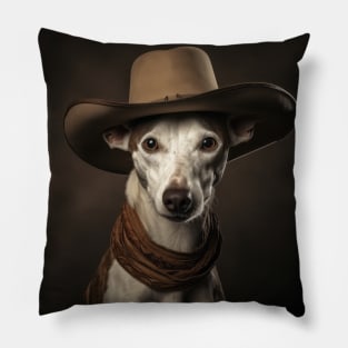 Cowboy Dog - Whippet Pillow