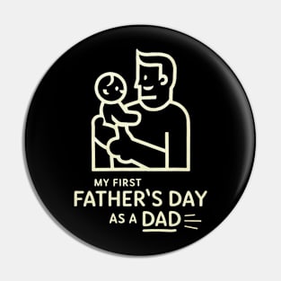 First Time Dad Est 2024 Fathers Day Pin