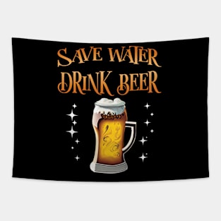 Save Water Drink Beer Tapestry