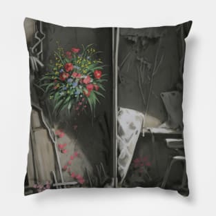 Abandoned Art Studio - Dreamcore Diffusion Pillow