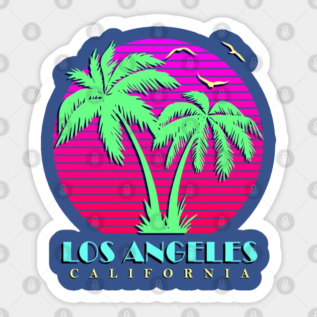 California Sunset & Palm Trees Sticker – Big Moods