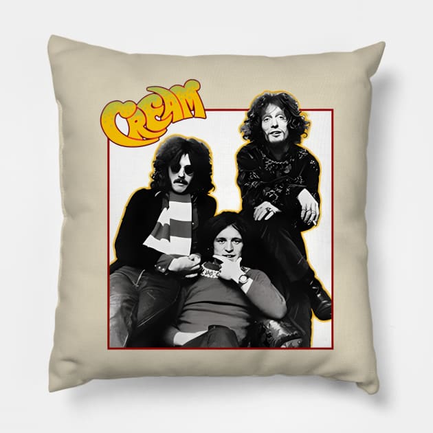 Creamy band Pillow by Fracture Traveling