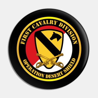 1st Cavalry Div - Red White - Operations Desert Shield Pin
