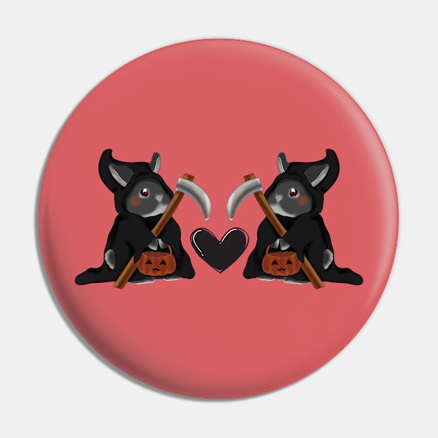 Love double Grim Reaper _ Bunniesmee Halloween Edition Pin by GambarGrace