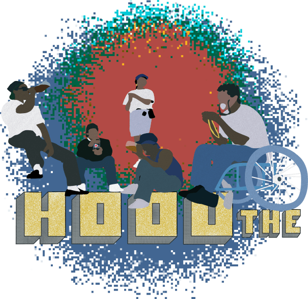 Hood the sitdown Hip Hop 90's Kids T-Shirt by ardisuwe