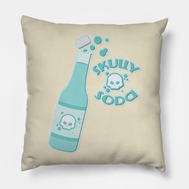 Skully Soda Pillow by AlexMathewsDesigns