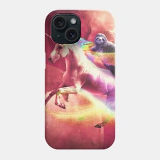 Epic Space Sloth Riding On Unicorn Phone Case