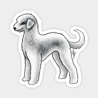 Dog - Bedlington Terrier - Unclipped Blue and White Magnet