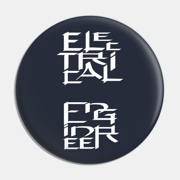 Electrical Engineer Character White Text Pin by Barthol Graphics