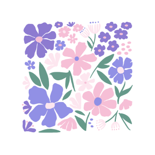 Blooming Garden on Lilac T-Shirt