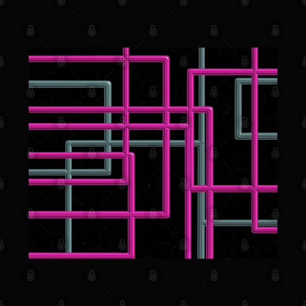 Metallic neon fence by CreaKat