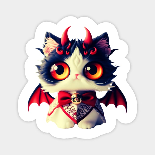 Bad Devil Kitty Magnet by Shawn's Domain
