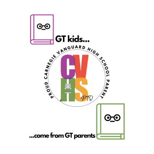 (MAIN DESIGN ON BACK OF T-SHIRT) GT KIDS COME FROM GT PARENTS CVHS 2 T-Shirt