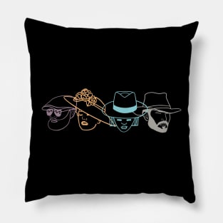 People With Hats Pillow