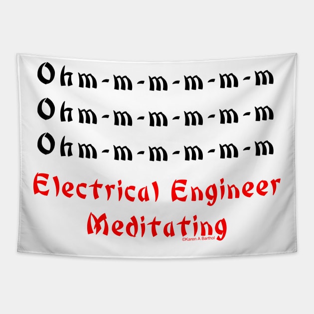 Electrical Engineer Meditating Tapestry by Barthol Graphics