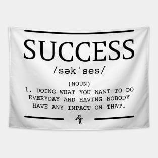 success definition t-shirt design Tapestry