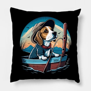 dogs love fishing too Pillow