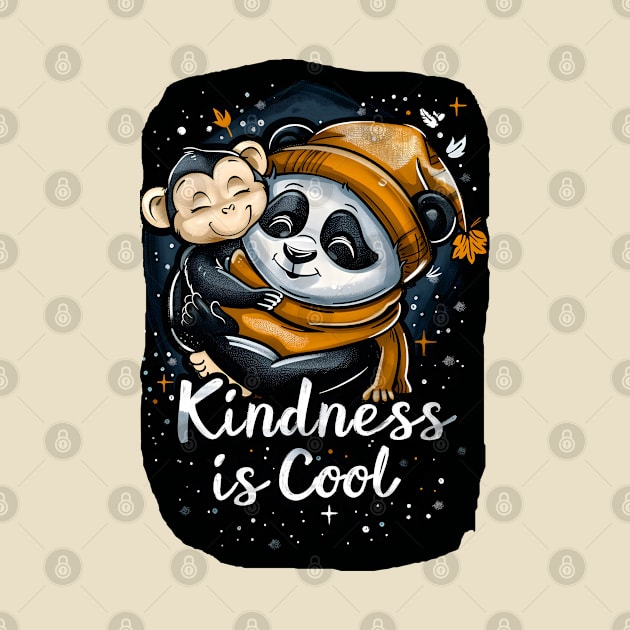 Kindness is Cool-Panda and Monkey 3 by Peter Awax