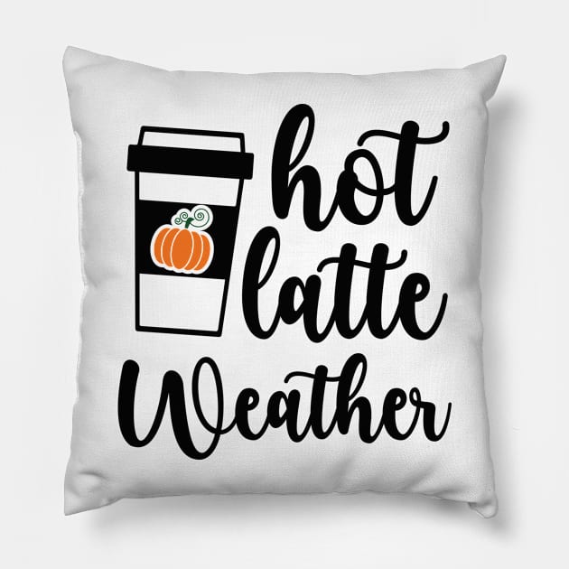 Hot Latte Weather Pillow by DeeDeeCro