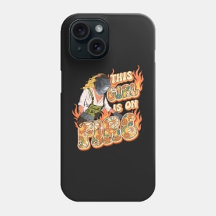 This girl is on fire Welder girl Phone Case