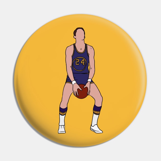 Rick Barry Free Throw Pin by rattraptees