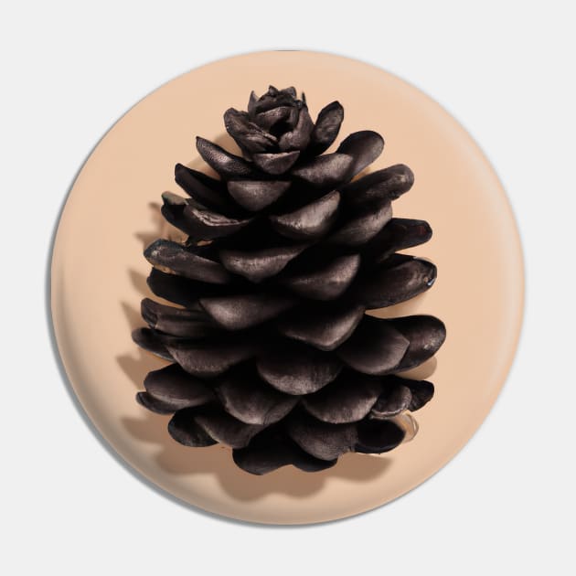 Black Pinecone Pin by maxcode