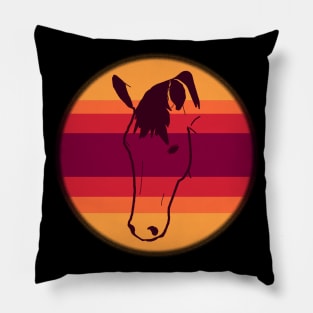 Sunset horse face Pillow