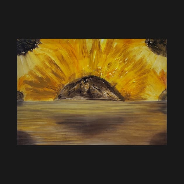 Sunflower Rise oil painting by tabitha kremesec by Tabitha Kremesec 