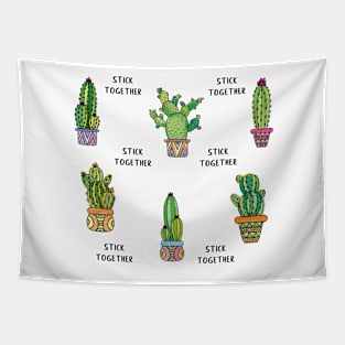 Cactus Stick Together Succulent Plant Lover Sticker Mask Gifts Tapestry