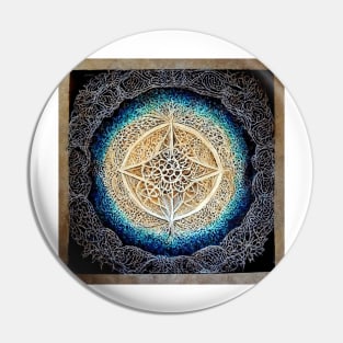 Metatron Fractal Mandala Zentangle Pin