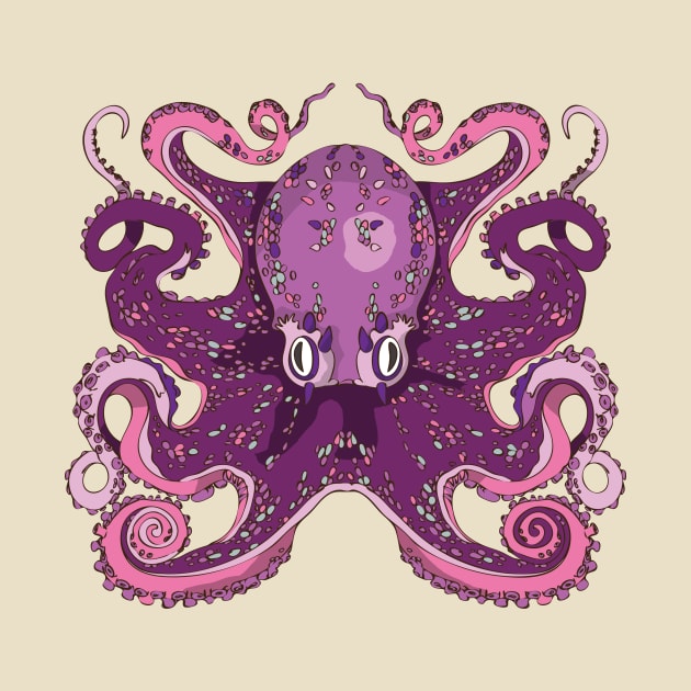 a purple octopus by EEVLADA