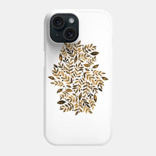 Seasonal branches and berries -  amber Phone Case