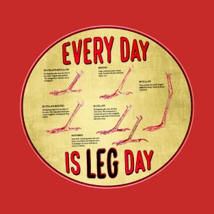 Every Day Is Leg Day • Bird Leg Man T-Shirt