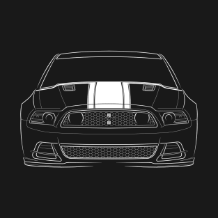 Front/Profile - 2013 Ford Mustang Boss 302 - stencil, white T-Shirt