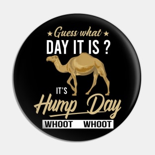 Guess What Day Is It Camel Funny Hump Day Pin