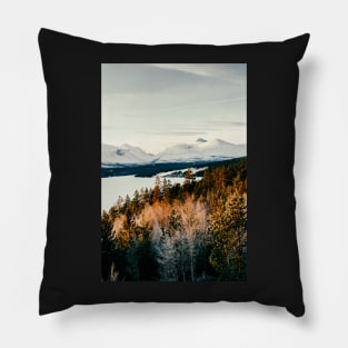 Majestic Peaks of Rondane National Park in Warm Winter Light Shot on Film Pillow