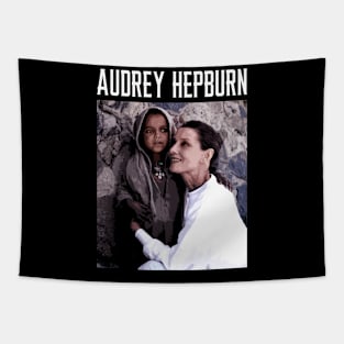 Audrey's Graceful Charisma The Audrey Hepburn Tribute Tee Tapestry