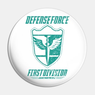 KAIJU No 8: DEFENSE FORCE FIRST DIVISION (GRUNGE STYLE) Pin