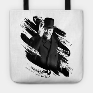 Winston Churchill. Black and white Tote