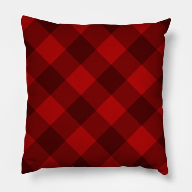 Red Plaid Pillow by PlaidDesign