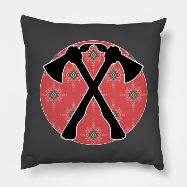 Tomahawk Pattern - 5 Pillow by Brightfeather