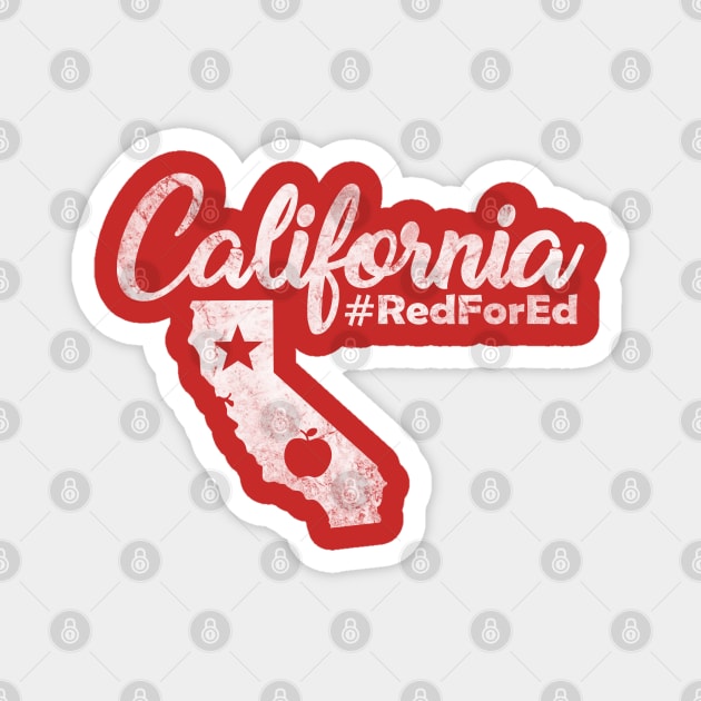 Red For Ed California Magnet by zerouss