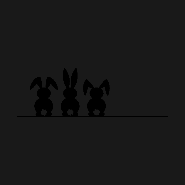 Rabbit silhouet merry easter or easter party ei by Tianna Bahringer