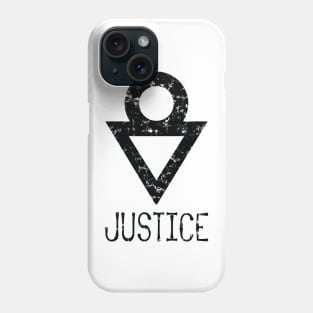 African Adinkra Symbols "Justice" Black Colour. Phone Case