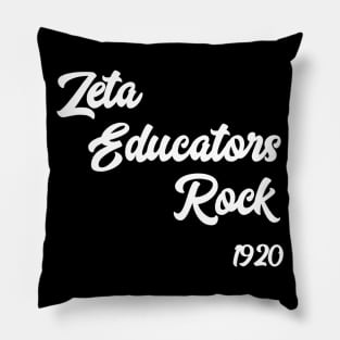 Zeta Educators Teachers Professors Rock Pillow