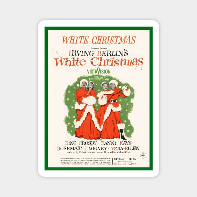 White Christmas 1954 Magnet by tokiisann