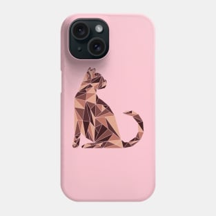 Animal cat geometric Phone Case