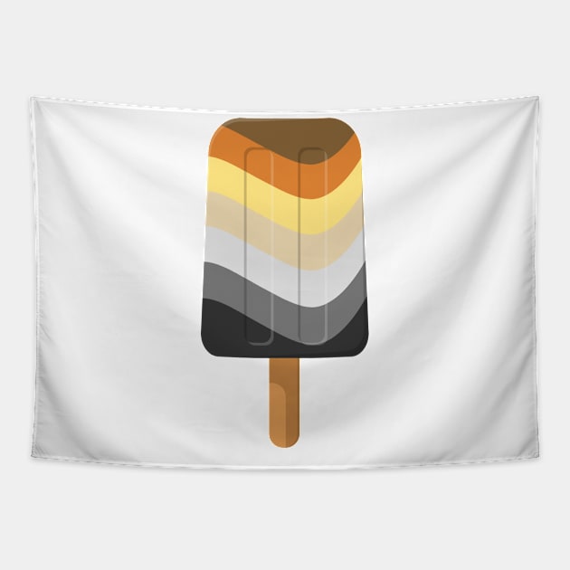 Cute Gay Bear Pride Flag Popsicle Tapestry by LiveLoudGraphics