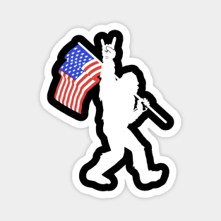 American Flag Bigfoot Magnet