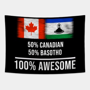 50% Canadian 50% Basotho 100% Awesome - Gift for Basotho Heritage From Lesotho Tapestry